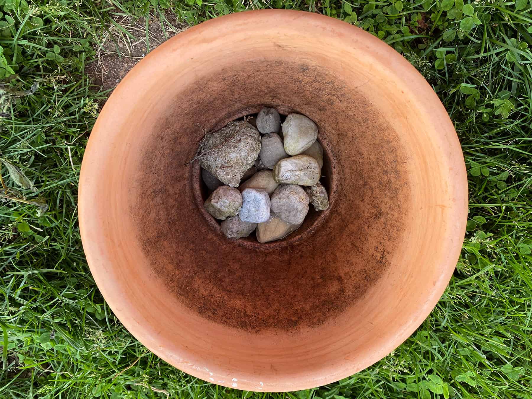 On no account Add Stones to the Backside of Your Flower Pots * Giant Weblog of Gardening